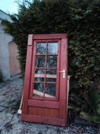 Tuinhuis deur met glas, Ophalen of Verzenden, Glas, Binnendeur, 200 tot 215 cm