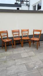 16. Vintage houten stoelen BIEDEN, Ophalen, Gebruikt, Bruin, Vintage