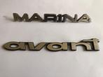 2 mooie MARINA en AVANT emblemen. Embleem logo logo's., Ophalen of Verzenden, Gebruikt, Overige typen