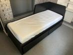 Uitschuifbaar bed Ikea Flekke, Huis en Inrichting, Slaapkamer | Bedden, Ophalen, Gebruikt, Zwart, Tweepersoons