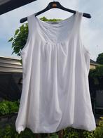 Witte dubbele top dubbeltop maat L, Kleding | Dames, Ophalen of Verzenden, Zo goed als nieuw, Wit, Zonder mouw