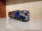 Scania R zeiloplegger van Heugten WSI, Hobby en Vrije tijd, Modelauto's | 1:50, Ophalen of Verzenden, Nieuw, Bus of Vrachtwagen