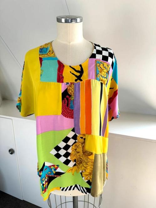 Sandro blouse korte mouw silk 42 zijde nieuwstaat CHCS, Kleding | Dames, Blouses en Tunieken, Zo goed als nieuw, Geel, Ophalen of Verzenden