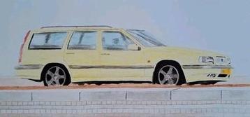 Volvo Print 850 Estate Cream Yellow 850 T-5R 850R T5 T-5 beschikbaar voor biedingen