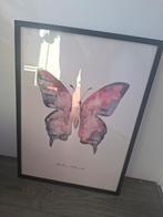 Poster vlinder desenio met zwarte lijst, Ophalen, 50 tot 75 cm, Zo goed als nieuw, Foto of Poster