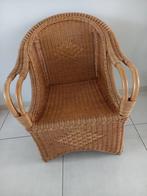Rotan / rieten stoel / fauteuil, Ophalen, Gebruikt, Bruin, Vintage