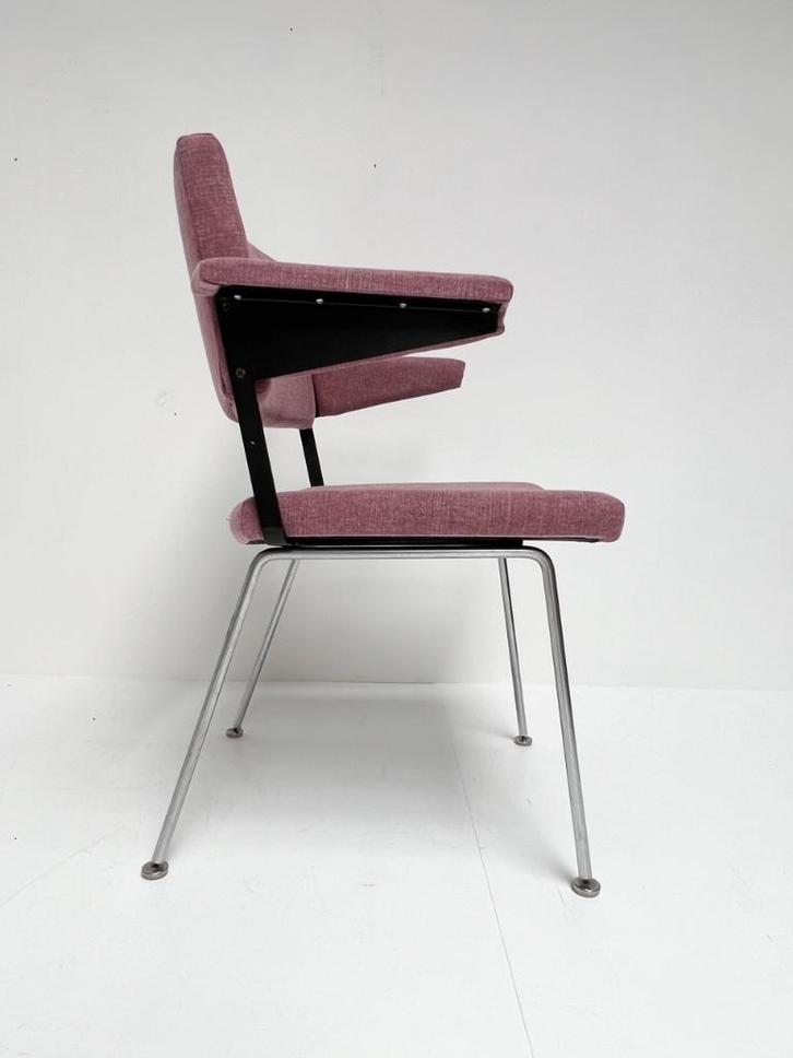 Gispen 1265 fauteuil van André Cordemijer, 1960's, Huis en Inrichting, Fauteuils, Gebruikt, Metaal, Stof, 50 tot 75 cm, Minder dan 75 cm