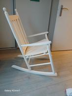 Witte Schommelstoel - Klassiek Design, Huis en Inrichting, Stoelen, Ophalen of Verzenden, Zo goed als nieuw, Eén, Hout