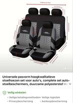 Auto Stoelhoezen Set + Matten - Grijs/Zwart, Auto diversen, Autohoezen, Ophalen of Verzenden, Nieuw, Universeel