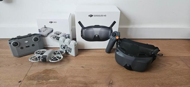 DJI Neo Drone + Goggles N3 - Zo Goed Als Nieuw, Audio, Tv en Foto, Drones, Zo goed als nieuw, Drone met camera, Ophalen of Verzenden