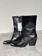 Zara cowboy laarzen echt leer nieuw! 40, Nieuw, Zara, Zwart, Verzenden