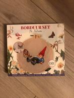 Borduurpakket incl ring en garen en gaas, Hobby en Vrije tijd, Borduren en Borduurmachines, Ophalen of Verzenden, Zo goed als nieuw