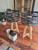 Alaska Tafelamp met twee bol lampen van  calex die dimbaar z, Huis en Inrichting, Ophalen of Verzenden, Zo goed als nieuw, Industrieel