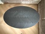Salontafel ovaal met visgraat blad 130 cm, Huis en Inrichting, Tafels | Salontafels, Ophalen, 100 tot 150 cm, 50 tot 100 cm, Zo goed als nieuw