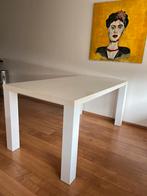 Eettafel wit hoogglans vierpersoons, Huis en Inrichting, Tafels | Eettafels, Ophalen, 50 tot 100 cm, Zo goed als nieuw, 150 tot 200 cm