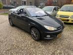 Peugeot 206 2.0 16V CC 2004 Zwart, Auto's, Peugeot, 136 pk, 4 cilinders, Cabriolet, 4 stoelen