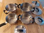 Fantastische BK conical  pannenset te koop., Ophalen of Verzenden, Zo goed als nieuw, Rvs, Pannenset