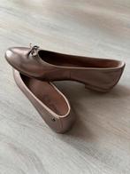 Manfield No stress bronskleurige leren Ballerina's Maat 39, Bruin, Zo goed als nieuw, Manfield, Ballerina's