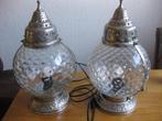 2 oosterse tafellampen, Ophalen of Verzenden, Gebruikt, Glas, Minder dan 50 cm