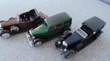 3 Die Cast Old Timer modellen - 1925 - 1938 - 1939 -1/43 beschikbaar voor biedingen