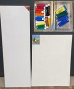 Canvas doeken groot + acrylverf, Ophalen, Zo goed als nieuw, Doek