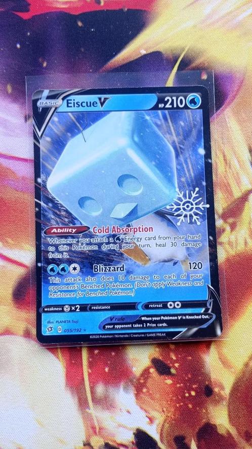 Eiscue V 055/192- rebel clash - pokemon kaart, Hobby en Vrije tijd, Verzamelkaartspellen | Pokémon, Nieuw, Losse kaart, Foil, Ophalen of Verzenden