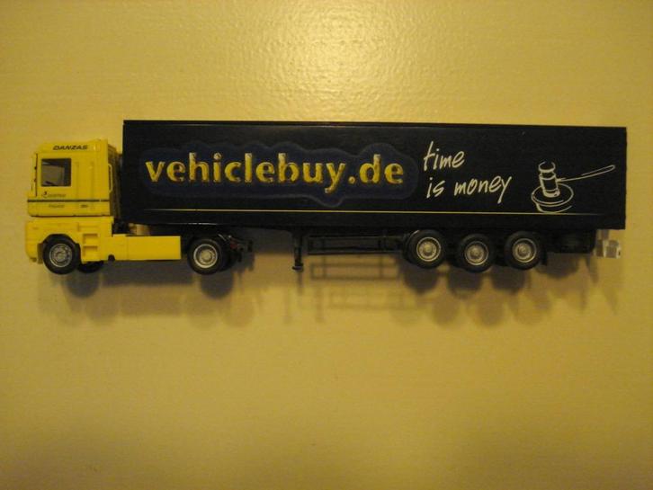 Renault trekker oplegger Vehiclebuy (Herpa), Hobby en Vrije tijd, Modelauto's | 1:87, Gebruikt, Bus of Vrachtwagen, Herpa, Verzenden