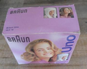 Braun opblaasbare droogkap Uno HLH 18 1 motortje in doos. beschikbaar voor biedingen