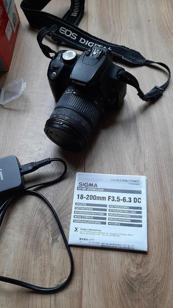  Canon EOS 350 D +lens Sigma 18 - 200 spiegelreflex camera beschikbaar voor biedingen