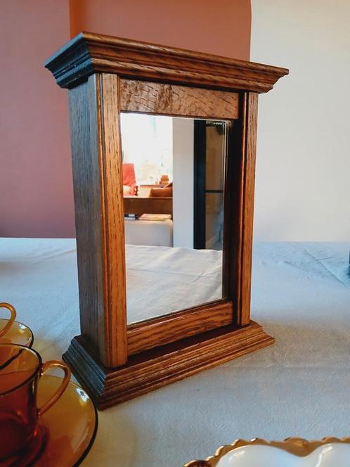 Wandkastje sleutelkastje hout spiegel vintage verzameling, Antiek en Kunst, Antiek | Overige Antiek, Ophalen of Verzenden