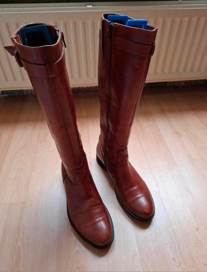 T.K Prachtige Ecco laarzen / Maat 40 / Lees omschrijving!, Kleding | Dames, Schoenen, Gedragen, Hoge laarzen, Bruin, Ophalen of Verzenden