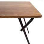 Retro vintage examen klaptafels,  horeca terrastafels, Gebruikt