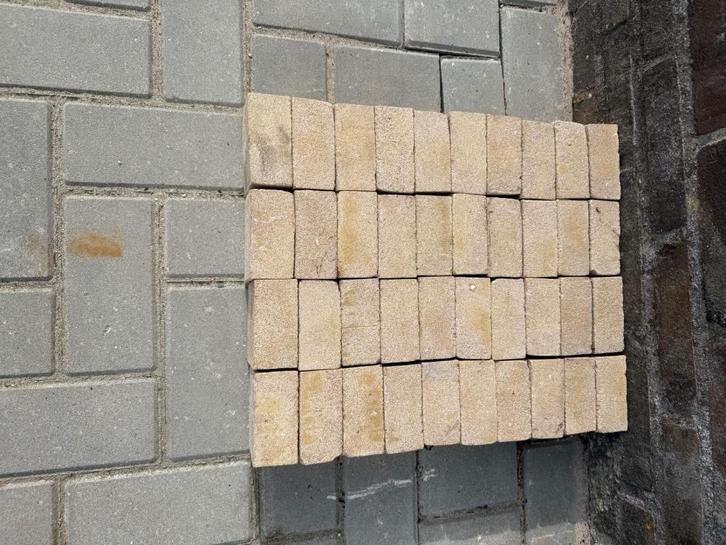 Mooie halve gebakken WF geel, Tuin en Terras, Tegels en Klinkers, Nieuw, Klinkers, Keramiek, 10 m² of meer, Ophalen of Verzenden