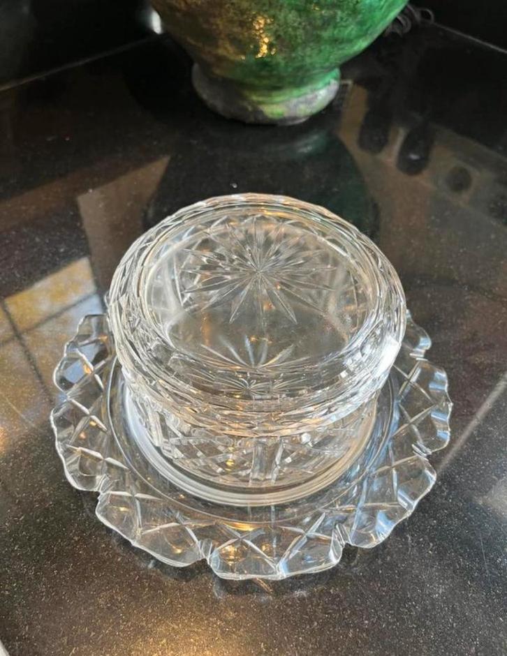 Charmante kristallen koekschaal, Antiek en Kunst, Antiek | Glas en Kristal, Ophalen of Verzenden