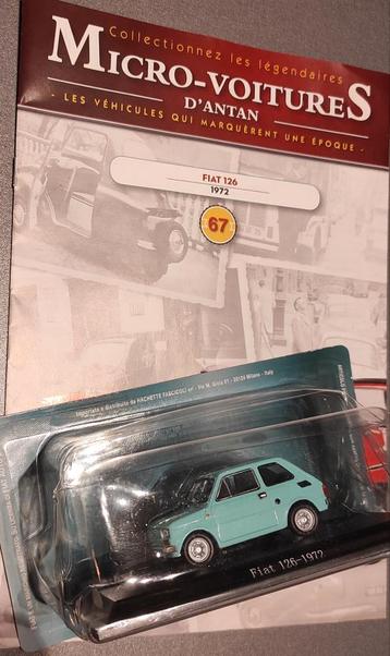 Fiat 126 lichtblauw 1972, 1:43 in ongeopende blister + mag. beschikbaar voor biedingen
