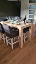 4x Eettafelstoelen / barstoelen, Ophalen, Gebruikt, Wit, Vier