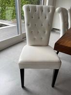 6 Stoelen, Huis en Inrichting, Ophalen, Wit, Leer, Zo goed als nieuw