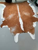 Uniek Koeienhuid Vloerkleed - Bruin/Wit, Huis en Inrichting, Stoffering | Tapijten en Kleden, Wit, 150 tot 200 cm, 200 cm of meer