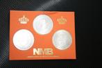 3 zilveren 10 gulden munten Nederlandse middenstandsbank, Setje, Zilver, Ophalen of Verzenden, Koningin Juliana