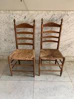 2x kerkstoel met biezen zitting GRATIS, Antiek en Kunst, Antiek | Meubels | Stoelen en Banken, Ophalen of Verzenden
