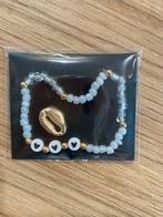 Armbandje met hartjes bedeltjes, Wit, Nieuw, Ophalen of Verzenden, Elastiek