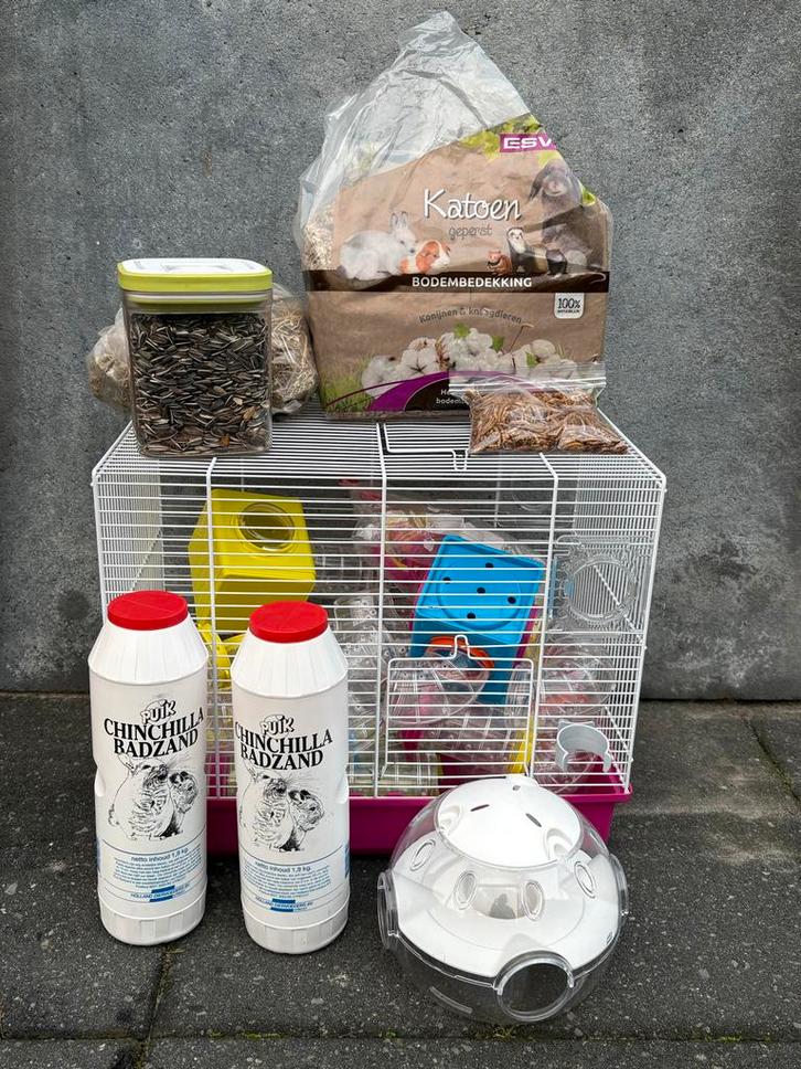 Spullen voor kleine knaagdieren, Dieren en Toebehoren, Knaagdieren en Konijnen | Hokken en Kooien, Gebruikt, Overige typen, Minder dan 60 cm