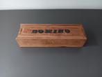 Vintage domino in houten schuifdoos, Antiek en Kunst, Antiek | Speelgoed, Ophalen of Verzenden