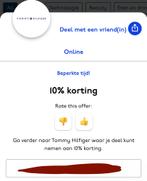 10% korting Tommy Hilfiger - Direct online te gebruiken!, Eén persoon, Kortingsbon