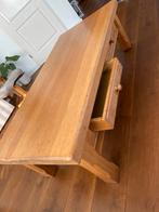 Eiken salontafel, Ophalen, Gebruikt, 100 tot 150 cm, Eikenhout