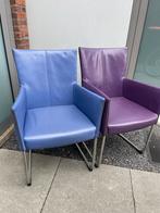 Bert Plantagie Lederen Eetkamerstoelen (6x), Huis en Inrichting, Ophalen, Gebruikt, Twee, Overige kleuren