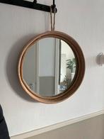 Ronde spiegel bamboe, Huis en Inrichting, Woonaccessoires | Spiegels, Minder dan 100 cm, Minder dan 50 cm, Rond, Zo goed als nieuw