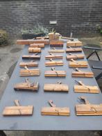 Partij oude Eikenhouten Schaven met beitels en hamers, Doe-het-zelf en Verbouw, Gereedschap | Handgereedschap, Ophalen, Zo goed als nieuw