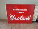 Grolsch bord, Verzamelen, Biermerken, Reclamebord, Plaat of Schild, Grolsch, Gebruikt, Ophalen