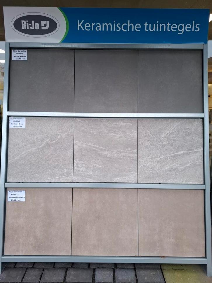 Tuintegels " laagste prijs "., Tuin en Terras, Tegels en Klinkers, Nieuw, Terrastegels, Keramiek, 10 m² of meer, Ophalen of Verzenden